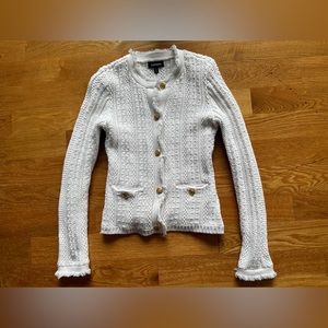 Express ribbed knit carden with gold buttons size XS / S